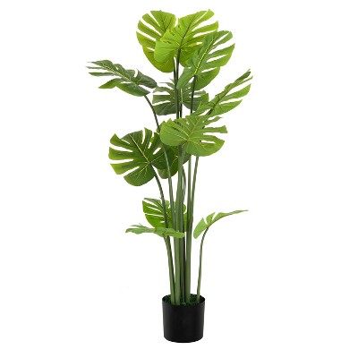 NicBex Artificial Monstera Deliciosa Plant with Pot - Pre-Potted, Realistic Split-Leaf Design, Easy Maintenance, Flexible Frame, No Assembly