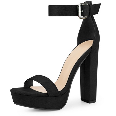 Target black chunky shops heels