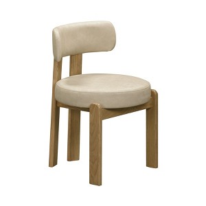 TOV Furniture Odessa Vegan Leather Upholstered Dining Chair with Oak Wood Frame - 1 of 4