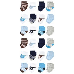Luvable Friends Cotton Rich Baby Terry Socks 24-Pack - 1 of 3