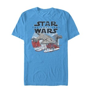 Men's Star Wars The Last Jedi Millennium Falcon Crait Battle T-Shirt - 1 of 4