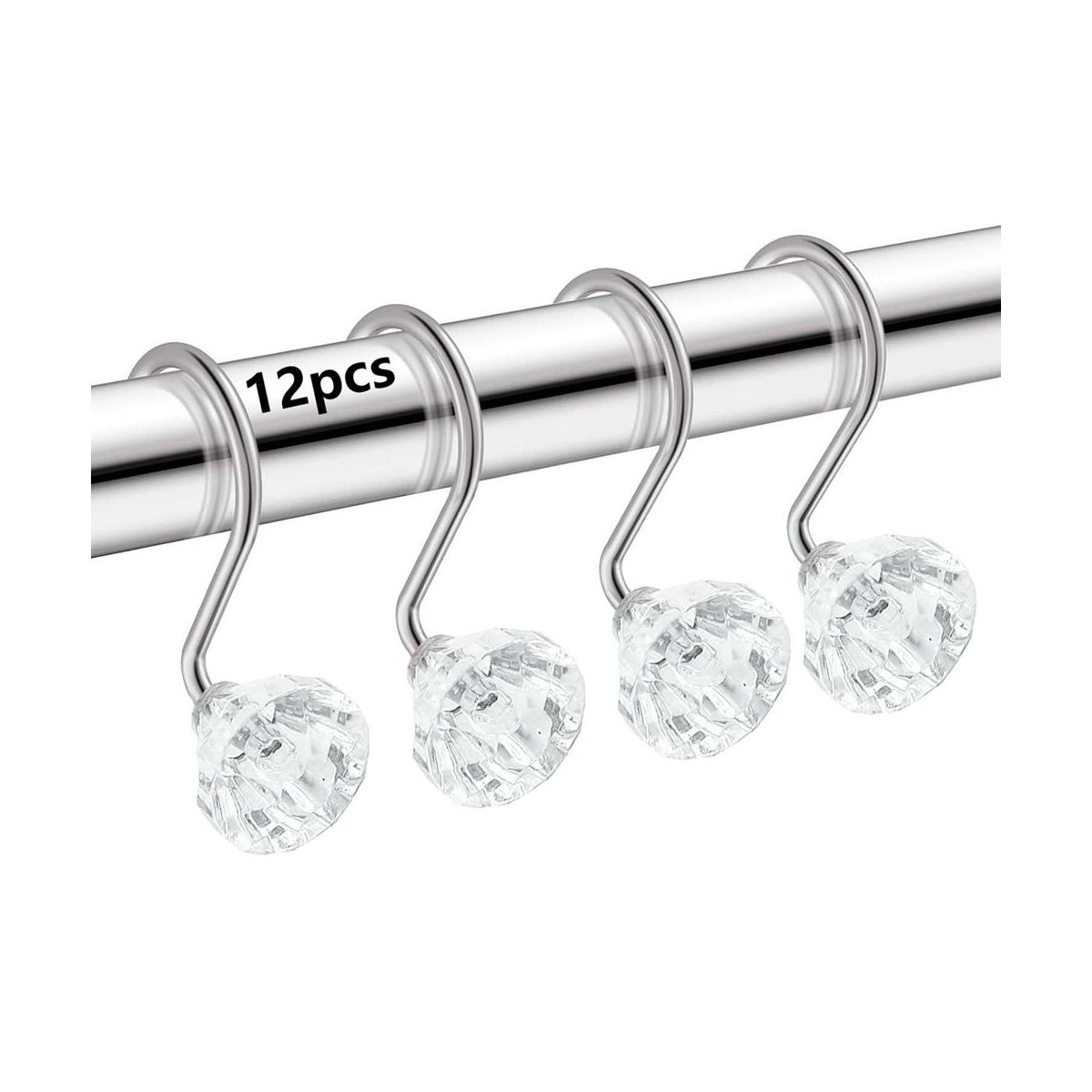 Shower Curtain Hook Rings 12-Pack