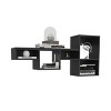 FURNIinspire Utility Storage Shelves 47" Wall Shelf, Cube Shelf Modular Shelf, Living Room Storage Shelf, Shelving Unit, Black, 47.2"*9.9"*22" - 2 of 4
