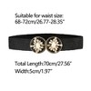 INSPIRE CHIC Women's Elastic Dress Shell Buckle Braided Wide Waist Belts - 4 of 4