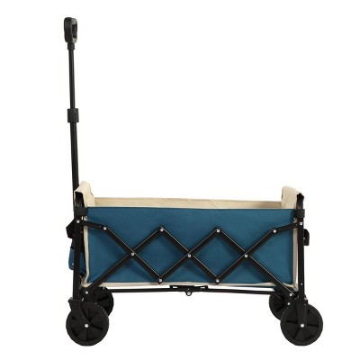 Lightweight Portable Heavy Duty Folding Beach Wagons With Wheels, Outdoor Garden Carts For Camping With Large Capacity-Cuddlewood