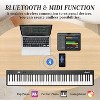 COZONY Folding Digital Piano Set, 88-Key Semi-Weighted Portable Keyboard with Bluetooth, USB-MIDI, Sustain Pedal, Headphones & Carry Bag - 4 of 4