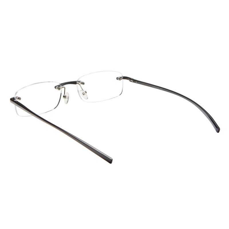 ICU Eyewear Stanford Rimless Black Reading Glasses, 6 of 9
