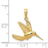 Black Bow Jewelry 14k Yellow Gold Polished Hummingbird in Flight Pendant - 4 of 4
