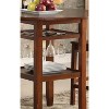 Sapphtopaz Round Dining Table Kitchen Table Transitional Style Counter Height Table with 2 Display Shelves - 3 of 4