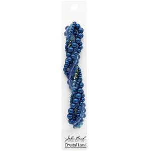 Crystal Lane DIY 5 Twisted Pearls & Crystal Bead Strands Glory of The Blue Beads - 1 of 1