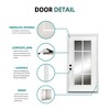 36 in. x 80 in. 8 Lite Full Lite Clear Glass Right Hand Inswing Fiberglass Entrance Door amb White Primed Fiberglass Knock Down Front Door - 3 of 4