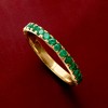 Pure Collection by Ross-Simons 0.80 ct. t.w. Lab-Grown Emerald Eternity Band in 18kt Gold Vermeil - 4 of 4