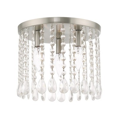 Livex Lighting Elizabeth 3 - Light Flush Mount in  Brushed Nickel