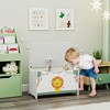 Qaba Toy Box, Toy Chest with Lid, Safety Hinges and Groove Handles, Storage Organizer for Kids, Living Room, Playroom - 3 of 4