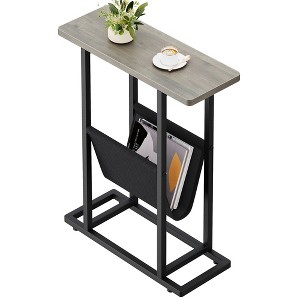 Whizmax Narrow Side Table for Small Spaces, Slim Thin End Table with Storage Holder for Couch, Living Room, Bedroom & Office - 1 of 4