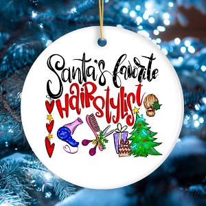 Santa’s Favorite Hairstylist Christmas Ornament, Hairdresser Appreciation Gift Idea| OrnamentallyYou - 1 of 4