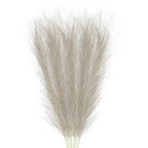 Unique Bargains Party Vase Wedding Decor Tall Fluffy Faux Pampas Grass - 1 of 4