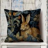 2Pack William Morris Rabbit Throw Pillow Covers Floral Art Nouveau Home Decor Chinoiserie Pillowcase 18x18 Inch 1-Sided Print - 3 of 4