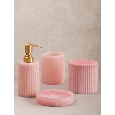 Porto Pink Bath Accessories, Set of 4
