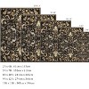 Foldable Indoor Area Rug - Washable, Thin, Retro Floral Accent, Non-Slip Carpet Mat - 2 of 4