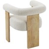 Meridian Furniture,Barrel Boucle Fabric Dining Chair - 3 of 4