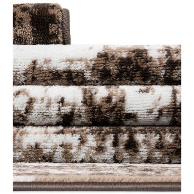 Sofia Light Brown Rectangular Synthetic Indoor Area Rug