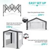 EAGLE PEAK 8'x6' Portable Walk in Greenhouse with Polyester Reinforced Corners, Gray/White - 2 of 4