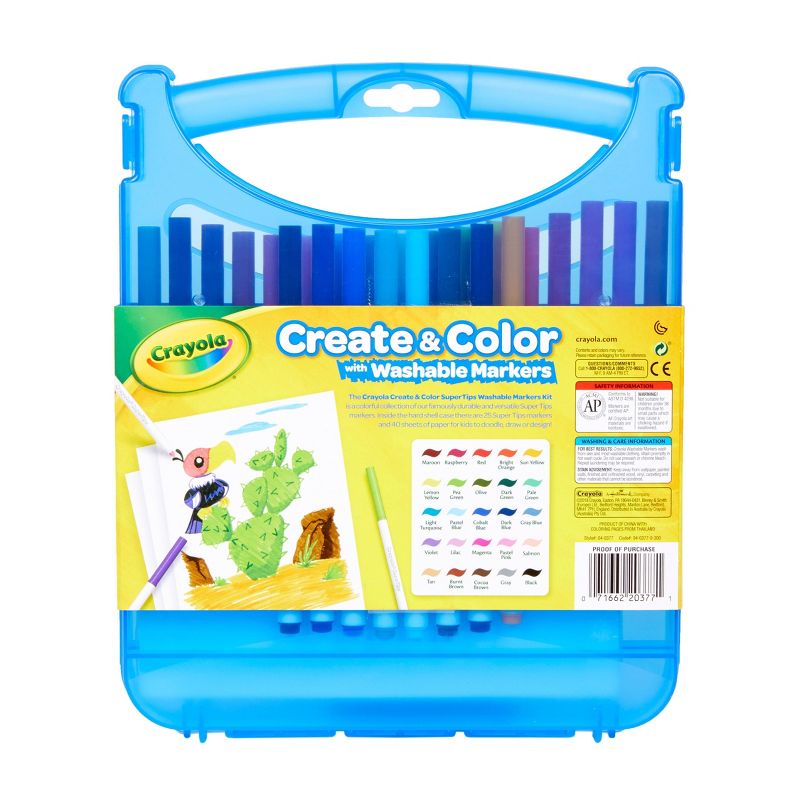 Crayola 65pc Create &#38; Color Art Case with Washable Markers, 5 of 6