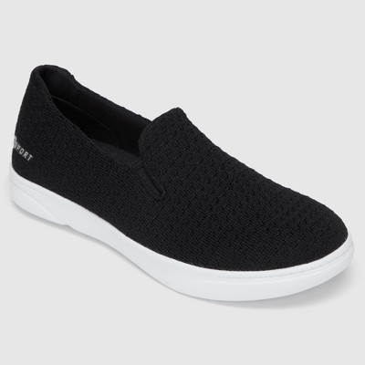 skechers black slip on