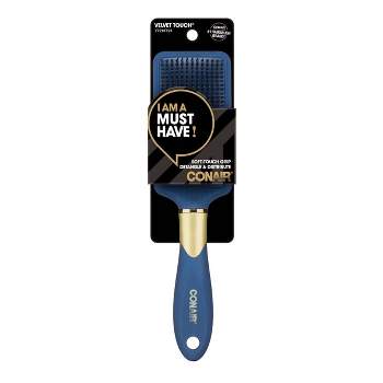 Conair Velvet Touch Detangling All-Purpose Multi-Height Bristles Hair Brush - Blue
