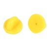 Unique Bargains 150 Pcs Yellow Plastic Clutch Clasp Badge Butterfly Pin Back Guards - 3 of 4