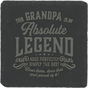 Pavilion Gift Company - Grandpa - 4" Slate Coaster - Coasters - 1 of 4