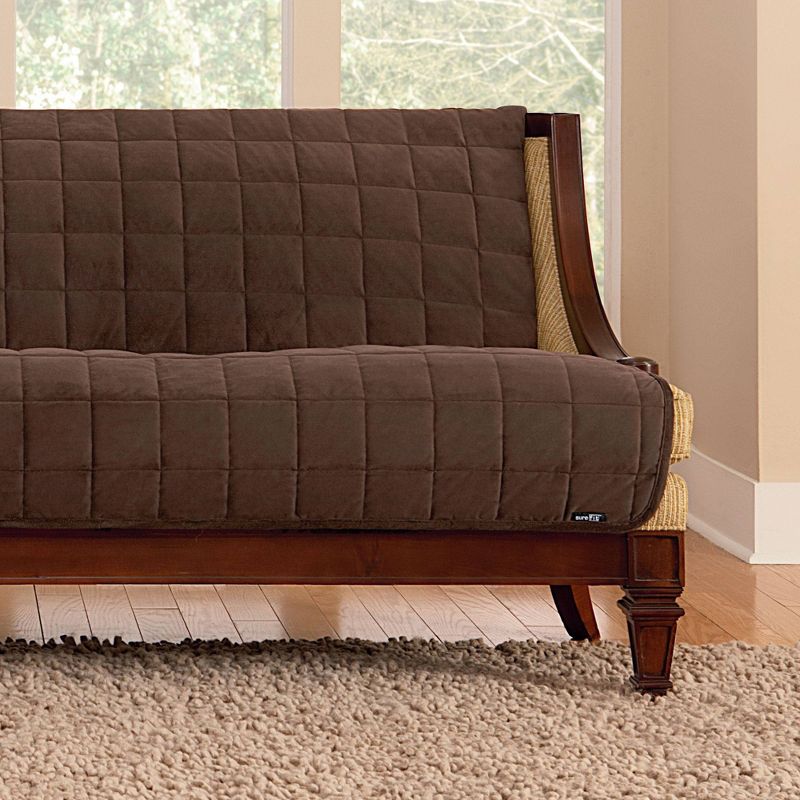 Antimicrobial Quilted Armless Loveseat Furniture Protector - Sure Fit, 4 of 5