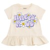 imagikids Girls Short Sleeve T-Shirt and Chambray Shorts 2 Piece Outfit Set Toddler Sizes - 2 of 4