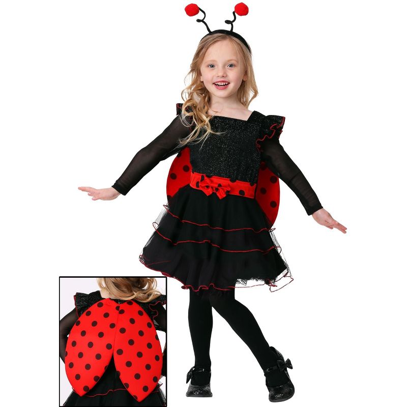 HalloweenCostumes.com Toddler Girl's Sweet Ladybug Costume, 2 of 4