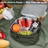 Tirrinia Large Lunch Tote Bag for Men Women Insulated Dual Compartment Leakproof Lunch Box Reusable Thermal Lunch Cooler Tote with Front Pocket - 2 of 4