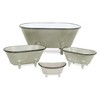 Cheung's Lavande Metal Fleur-de-Lis Tub Decor - Large - Gray - 4 of 4