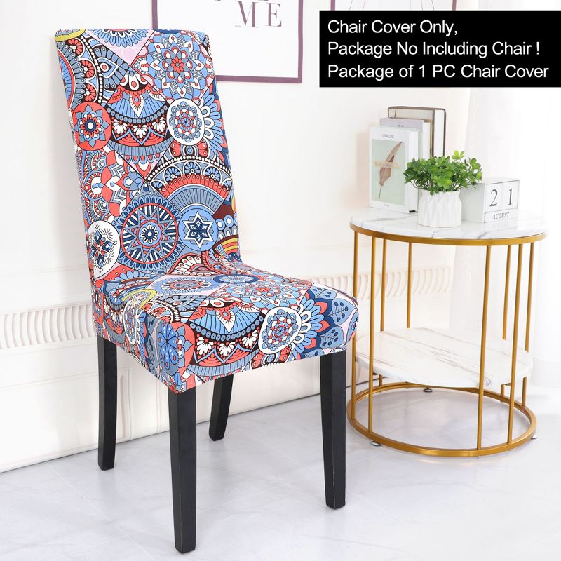 Dining Chair Covers Stool Slipcover Stretch Spandex Chair Protectors Short Kitchen Chair Seat Cover Multicolor M, 3 of 5