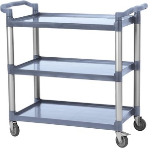 3-Tier Heavy Duty Service Cart with Wheels, 360 LBS Capacity Rolling Utility Push Cart for Home, Office, Hotel - 1 of 4