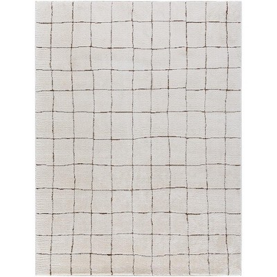 Mark & Day Cascade 7'10"x10' Rectangle Woven Indoor Area Rugs Ivory: Geometric, Stain-Resistant, Modern Decor