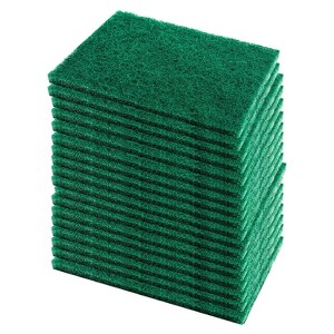 Lola Products Pot Brite Scouring Fiber Pad, Durable Nylon & Polyester Scrub Pad, 4" x 6" Cleaning Pads, Removes Grease & Baked-On Foods, 18 Pack - 1 of 4