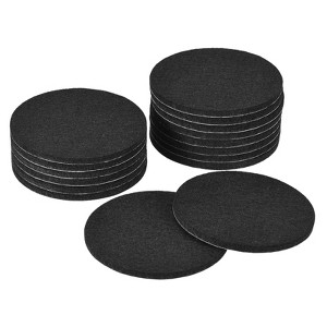 Unique Bargains Felt Round Self-Adhesive Floors Protectors Furniture Sliders Black - 1 of 4