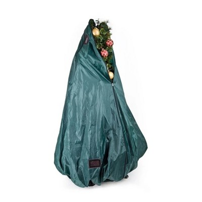 Northlight Decorated Christmas Tree Storage Bag With Rolling Stand ...