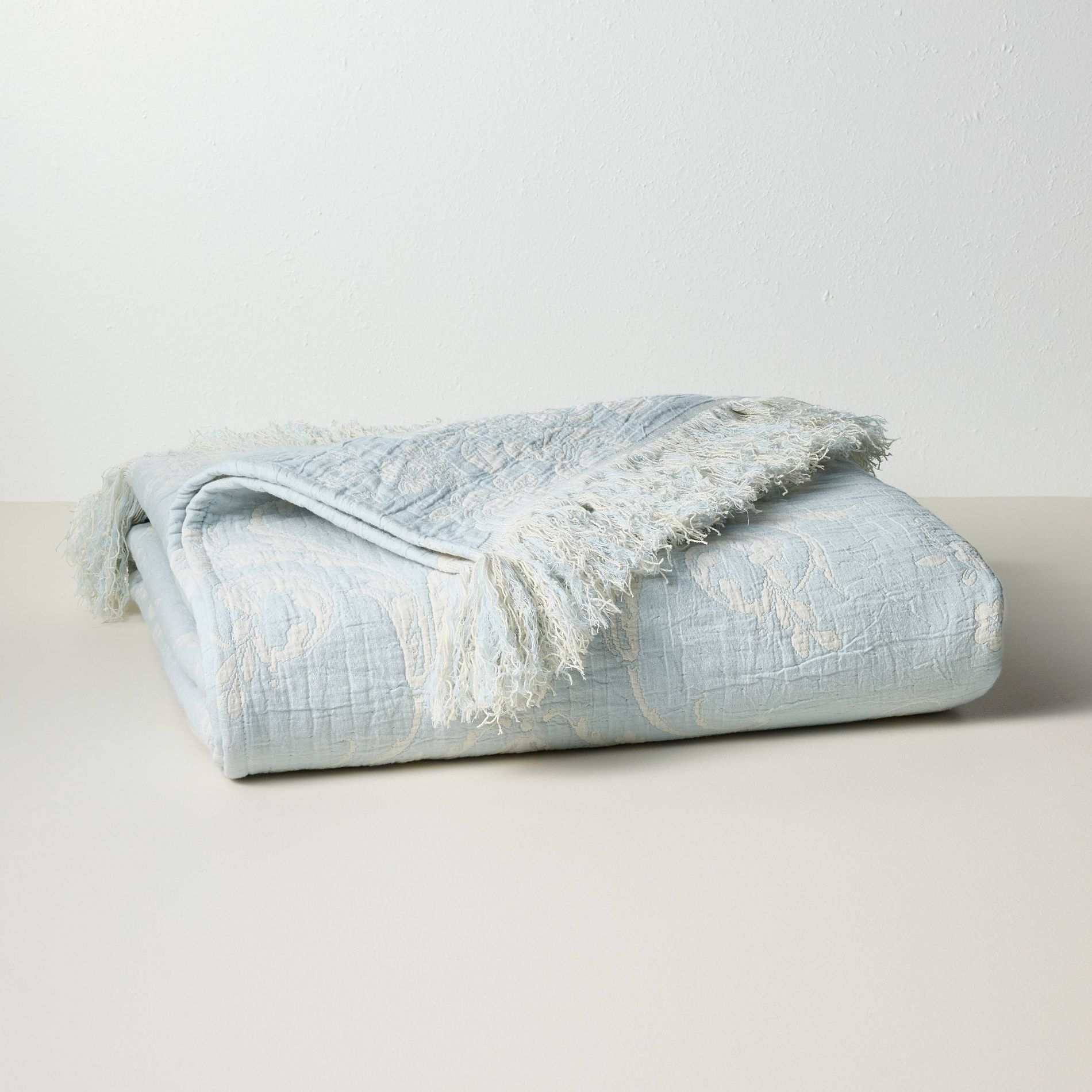 Woven Damask Throw Blanket Simply Shabby Chic