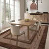 9x12 Rugs Large Washable Braided Print Area Rug, Non-Slip Rustic Carpet with Border, Stain Resistant Indoor Accent Rug (Brown) - 4 of 4