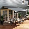 Vynxaria Elegant Retractable Canopy: 12' x 10' Sun Shade in Classic Black - 2 of 4