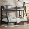 Bellemave Twin-Over-Full Bunk Bed for Adults & Kids, Heavy-Duty Metal, Twin Over Full, 2 Ladders, Noise-Free, Black - 3 of 4