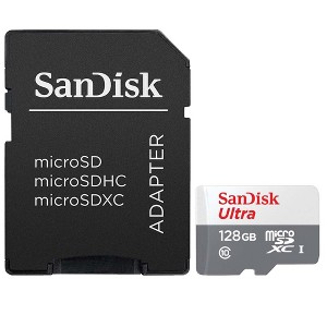 SanDisk 128GB Ultra UHS-I microSDHC Memory Card with SD Adapter - 1 of 2