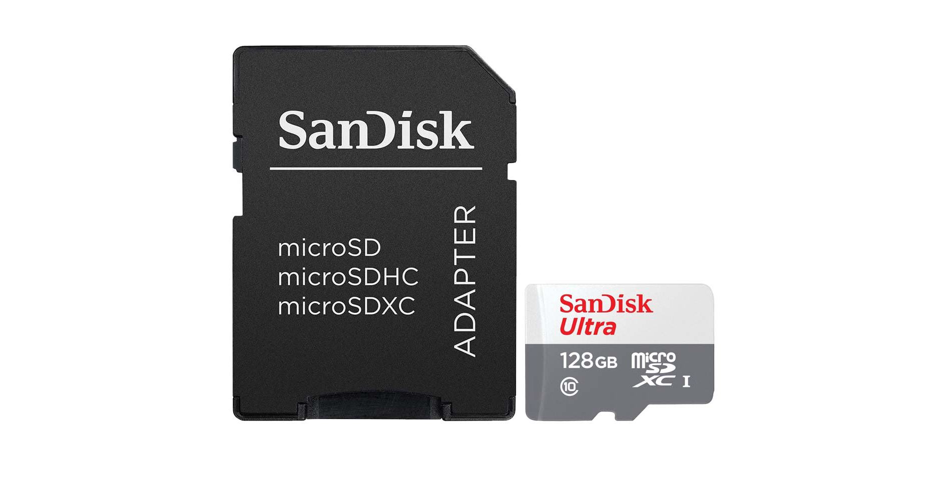 SanDisk 128GB Ultra UHS-I microSDHC Memory Card with SD Adapter