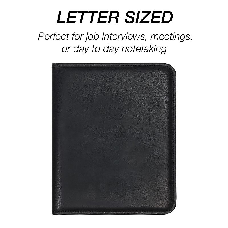 Samsill Professional Padfolio Storage Pockets/Card Slots Writing Pad Black 70810, 2 of 6